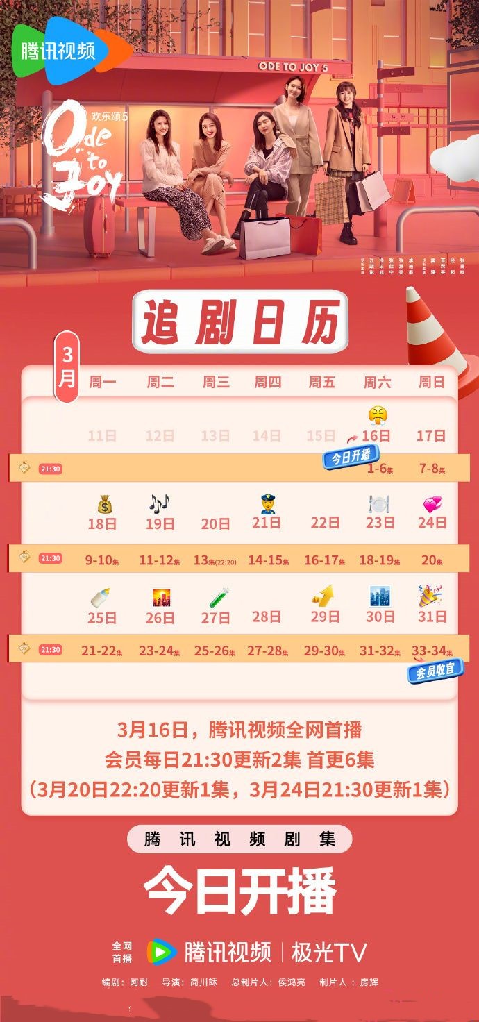 欢乐颂5更新时间表是什么 《欢乐颂5》追剧日历分享