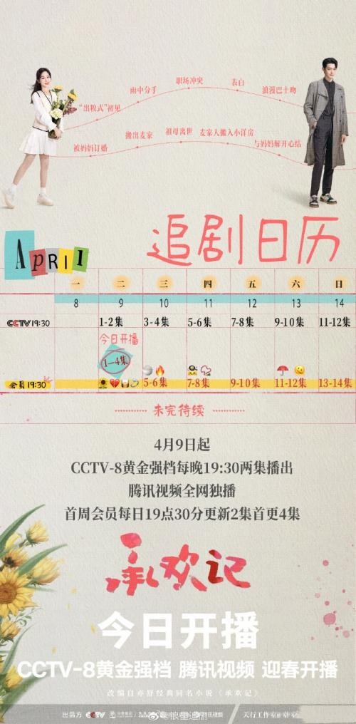 《承欢记》更新时间及追剧日历表 《承欢记》剧情介绍