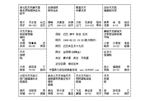 紫薇排盘怎么解读图解 紫薇排盘在线查询