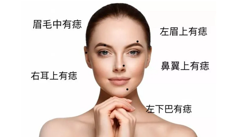 女人10处有痣是富贵痣图解 女人10处有痣是富贵痣身上