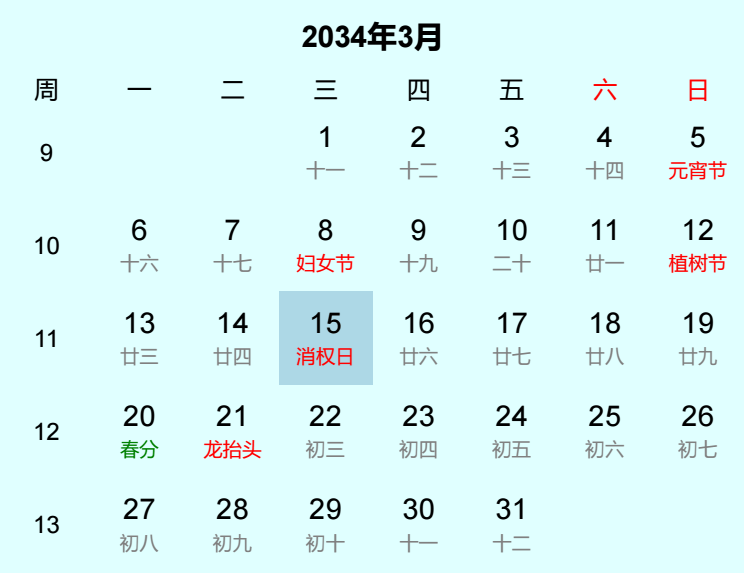 2034年消权日是几月几日